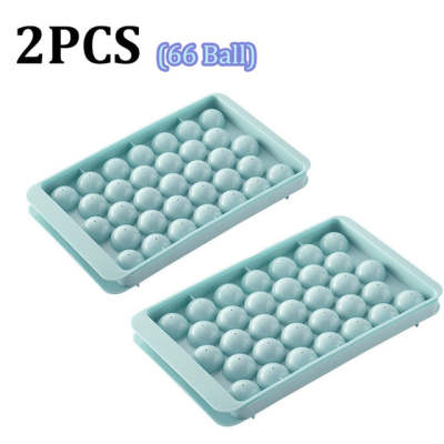 Round Ice Tray, Plastic Ice Cube Mold, Ice Spherical Ice Cube Box, Large Capacity